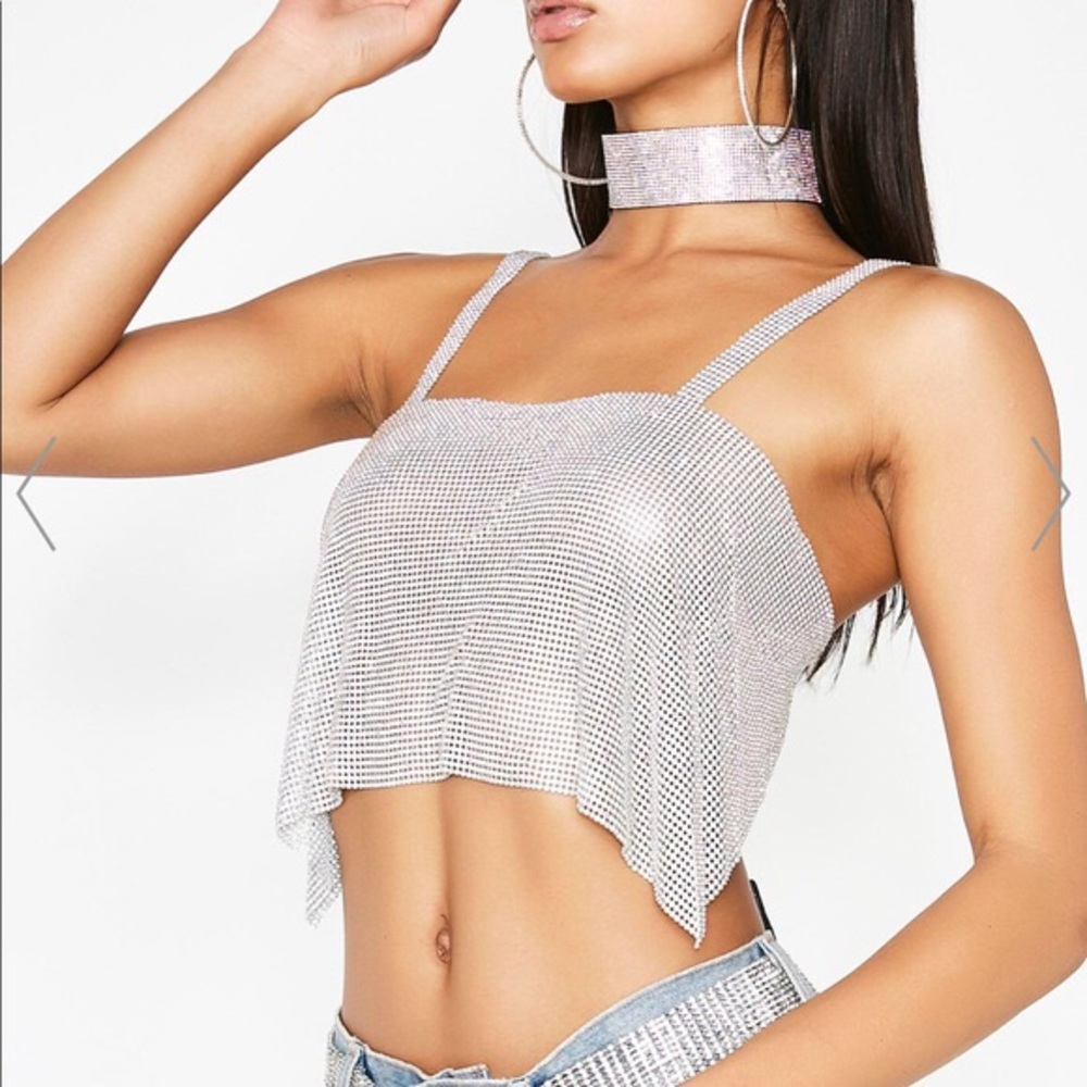 Dolls kill DIAMOND chain mail top